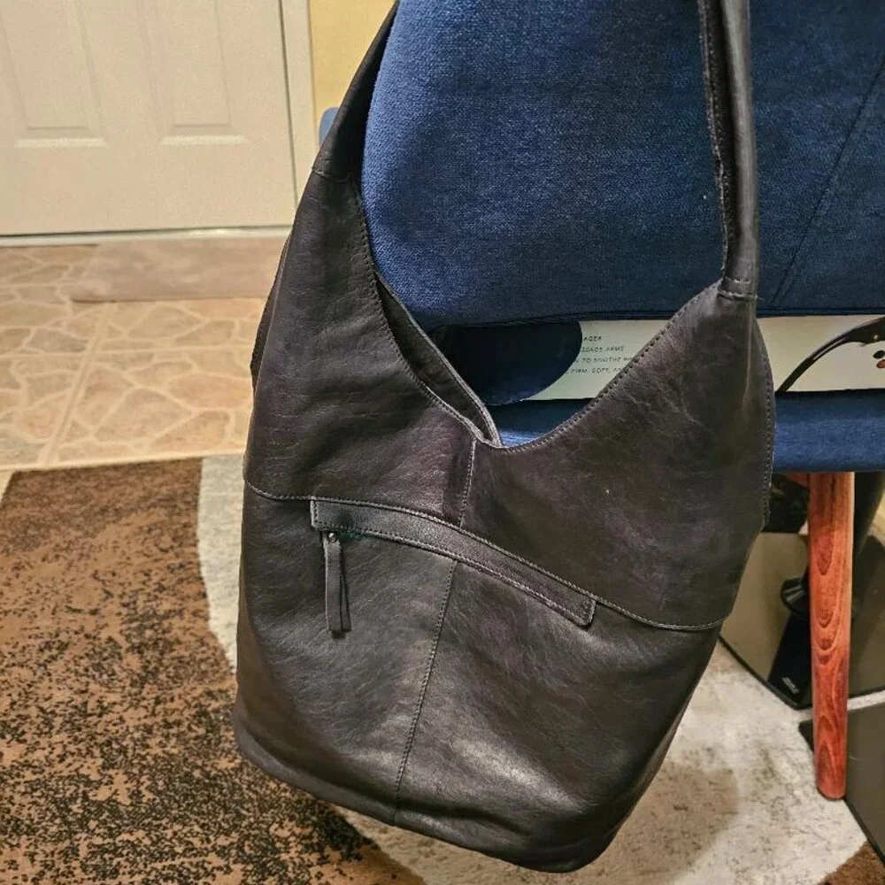 Latico Black Leather Hobo Bag - Picture 9 of 12